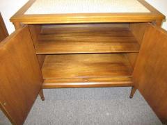 Stunning Pair of Mosaic Top Mid Century Modern Nightstands - 1843427