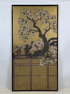 Stunning Set of Four 19th Century Edo Period Fusuma Door Decorative Panels - 4135772