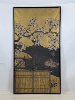 Stunning Set of Four 19th Century Edo Period Fusuma Door Decorative Panels - 4135774