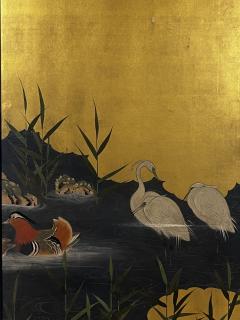 Stunning Set of Four 19th Century Edo Period Fusuma Door Decorative Panels - 4135777