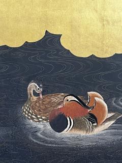 Stunning Set of Four 19th Century Edo Period Fusuma Door Decorative Panels - 4135779