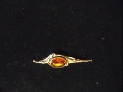 Stunning Sterling Silver with Amber Setting Brooch - 3862424