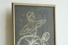 Stunning and Large Ballet Themed Art Deco Art Panel 1940s - 4468301