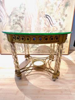 Stunning neo classical glass and metal center or coffee table - 2578790