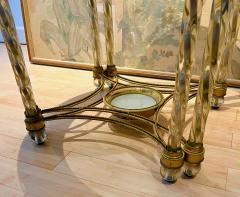 Stunning neo classical glass and metal center or coffee table - 2578792