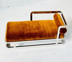 Style Charles Hollis Jones Chrome Brass Lucite Chaise Lounge 1970 - 4308813