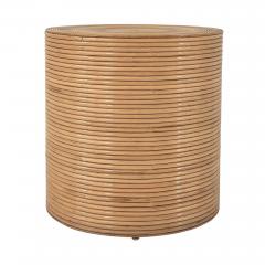 Style of Gabriella Crespi Pencil Reed Side End Table 1970 - 4492457