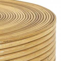 Style of Gabriella Crespi Pencil Reed Side End Table 1970 - 4492459