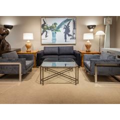 Stylish Bamboo Motif Coffee Table in Patinated Bronze 1970s - 3230820