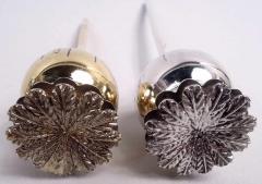 Stylish Buccellati Sterling Silver Stem Flower Salt Pepper Shakers - 4135288