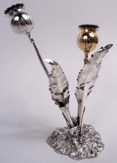 Stylish Buccellati Sterling Silver Stem Flower Salt Pepper Shakers - 4135290
