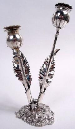 Stylish Buccellati Sterling Silver Stem Flower Salt Pepper Shakers - 4135308