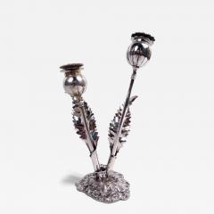 Stylish Buccellati Sterling Silver Stem Flower Salt Pepper Shakers - 4135440
