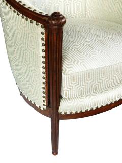 Stylish French art deco barrel back chair - 2422857