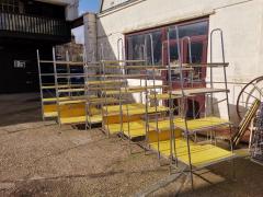 Stylish Mid Century Chrome on Steel Shop Shelving with Braced Back Supports - 4182554