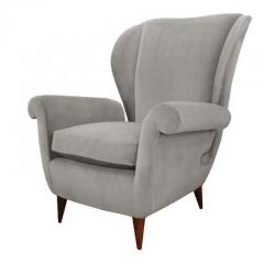 Stylish Pair of Mid Century Modern High Back Wing Chairs 1950s - 3233822