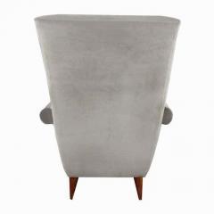 Stylish Pair of Mid Century Modern High Back Wing Chairs 1950s - 3233825