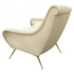 Stylish Scroll Top Curved Sofa 1950s - 3233921