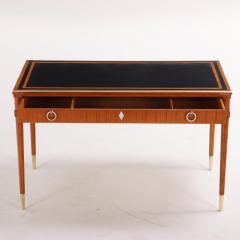 Stylish walnut lwriting desk in the manner of Jean Michel Frank C 1960 - 3710972