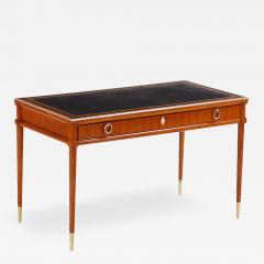 Stylish walnut lwriting desk in the manner of Jean Michel Frank C 1960 - 3713063