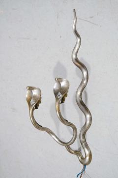 Stylized Egyptian Revival Cobra Sconces - 1093883