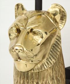 Stylized Lioness Brass Lamps - 905666