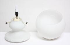 Substantial Mid Century Italian Modern Cased and Frosted Glass Lamp - 392460