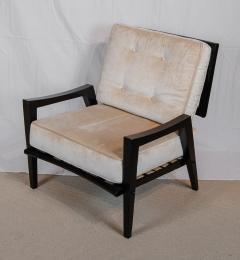 Substantial Pair of Open Frame Ebonized Club Chairs - 2964208