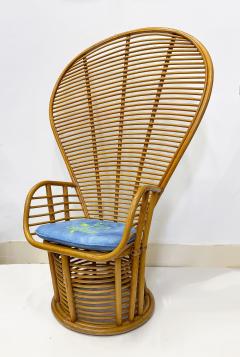 Substantial Vintage Sculptural Rattan Reed Peacock Chair Great Condition - 4529931