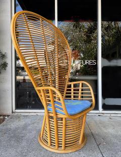 Substantial Vintage Sculptural Rattan Reed Peacock Chair Great Condition - 4529965