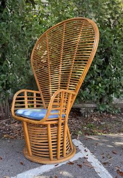 Substantial Vintage Sculptural Rattan Reed Peacock Chair Great Condition - 4529967