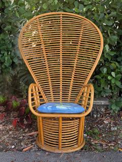 Substantial Vintage Sculptural Rattan Reed Peacock Chair Great Condition - 4529970