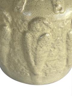Subtly rendered Ohio Pottery Salt glazed Vase with Raised Parrot Motifs - 3334837