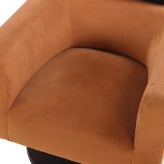Suede Pedestal Cube Chair - 4687046