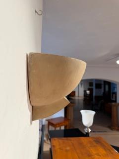 Suite of 3 Art Deco Wall Sconces Patinated Plaster France circa 1925 - 4573035