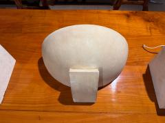 Suite of 3 Art Deco Wall Sconces Patinated Plaster France circa 1925 - 4573041