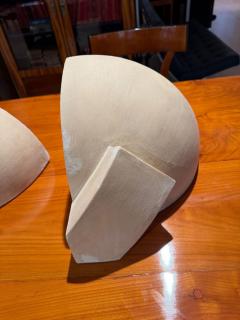 Suite of 3 Art Deco Wall Sconces Patinated Plaster France circa 1925 - 4573042