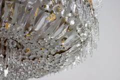 Sumptuous Crystal and Brass Chandelier Italy 1940 - 3580123