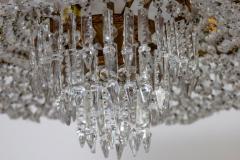 Sumptuous Crystal and Brass Chandelier Italy 1940 - 3580131