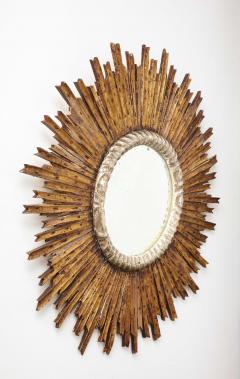 Sunburst Carved Giltwood Mirror 20th Century - 3085752