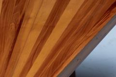 Sunburst Marquetry Corner Table France 1980s - 4549529