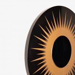 Sunburst Mirror in High Gloss Black Gold Lacquer - 4245650