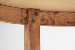 Sunburst Solid Oak Coffee Table Europe ca 1950s - 4375966