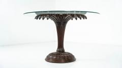Sunflower Dining Table Wood and Glass Italy 1960s - 4534231