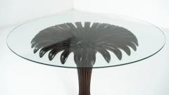 Sunflower Dining Table Wood and Glass Italy 1960s - 4534233