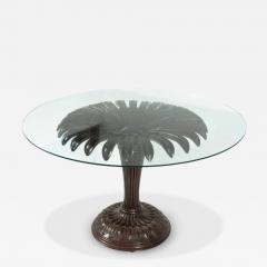 Sunflower Dining Table Wood and Glass Italy 1960s - 4534380