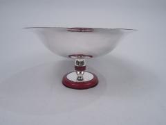 Super Stylish Italian Art Deco Sterling Silver and Bakelite Compote - 3764909