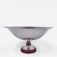 Super Stylish Italian Art Deco Sterling Silver and Bakelite Compote - 3771241