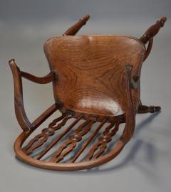 Superb 19th century yew wood Prior low hoop back Windsor armchair - 4805599
