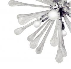 Superb Glass Teardrop Sputnik Style Chandelier 1980s - 4541263